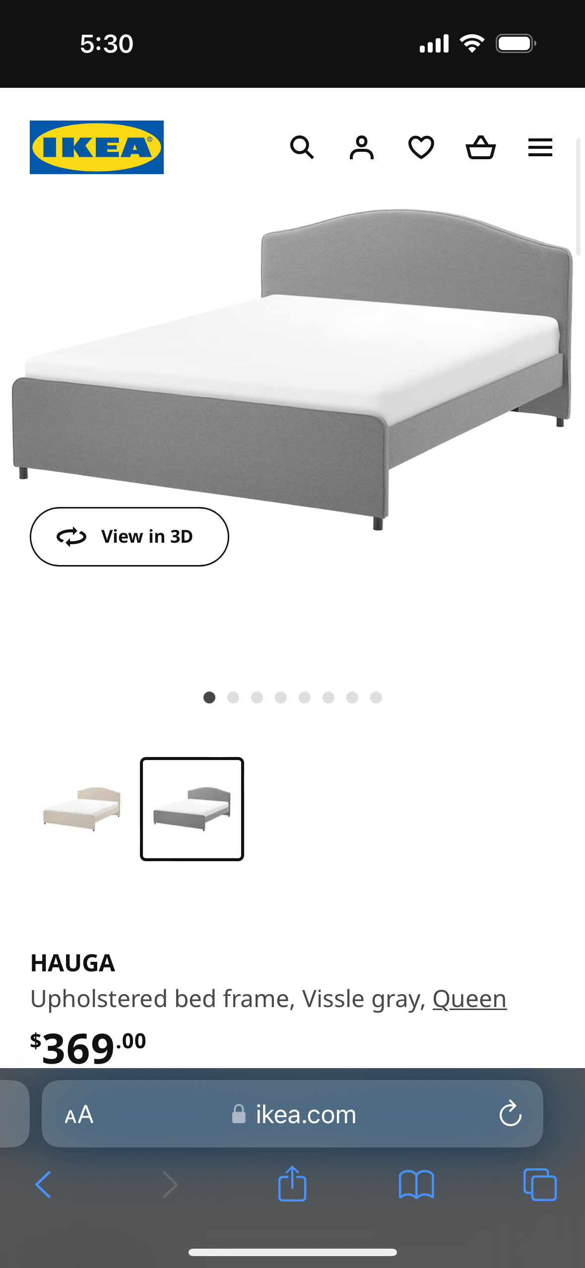 IKEA Hauga Queen Bed frame thumbnail