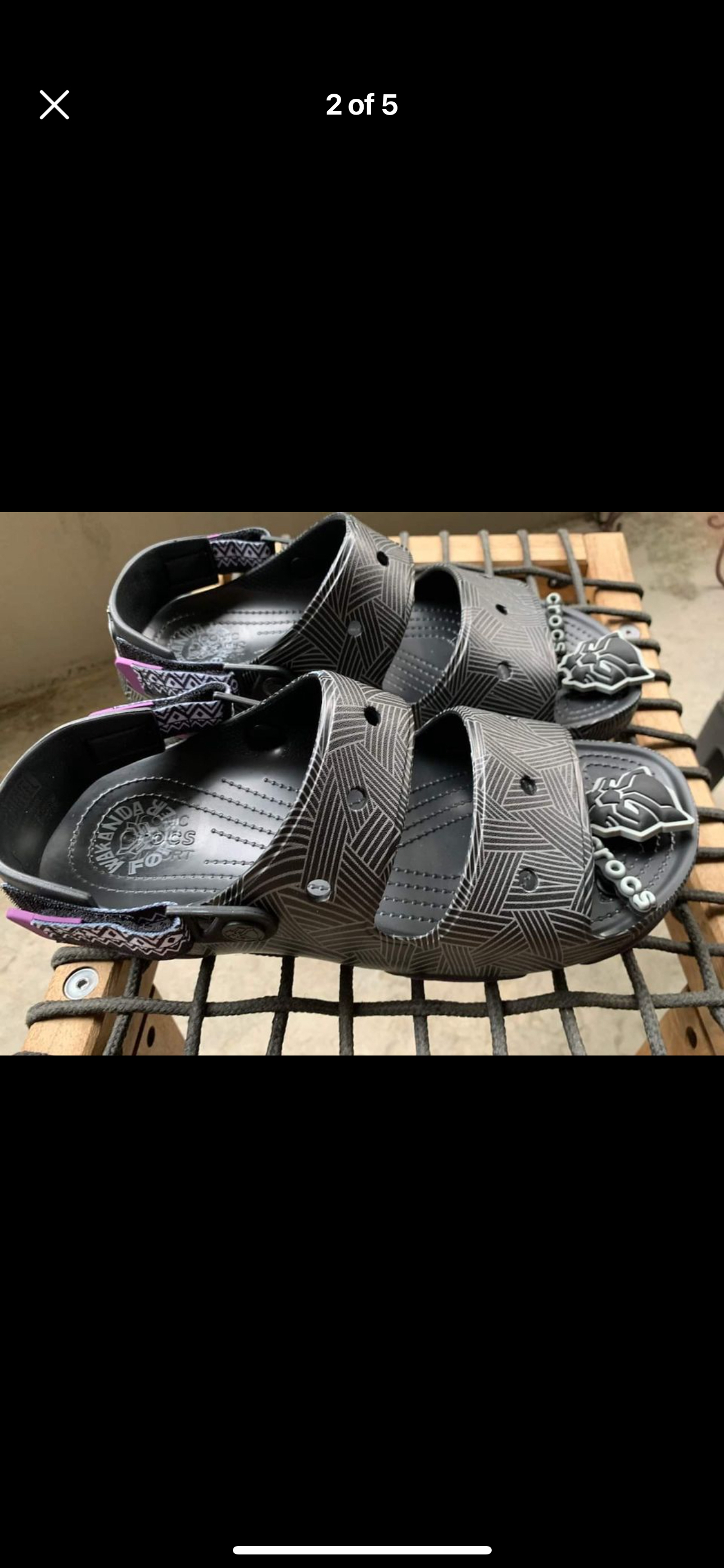 Brand New Black Panther All Terrain Sandals Crocs image indicator(2)