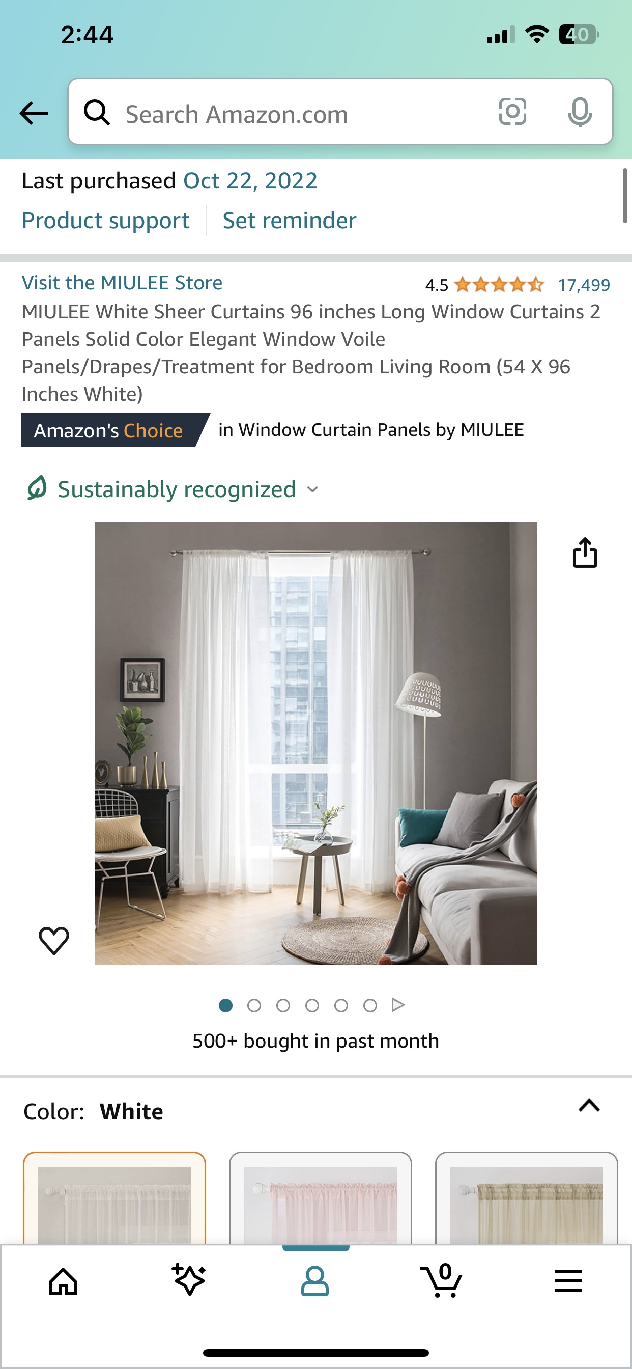 Sheer curtains