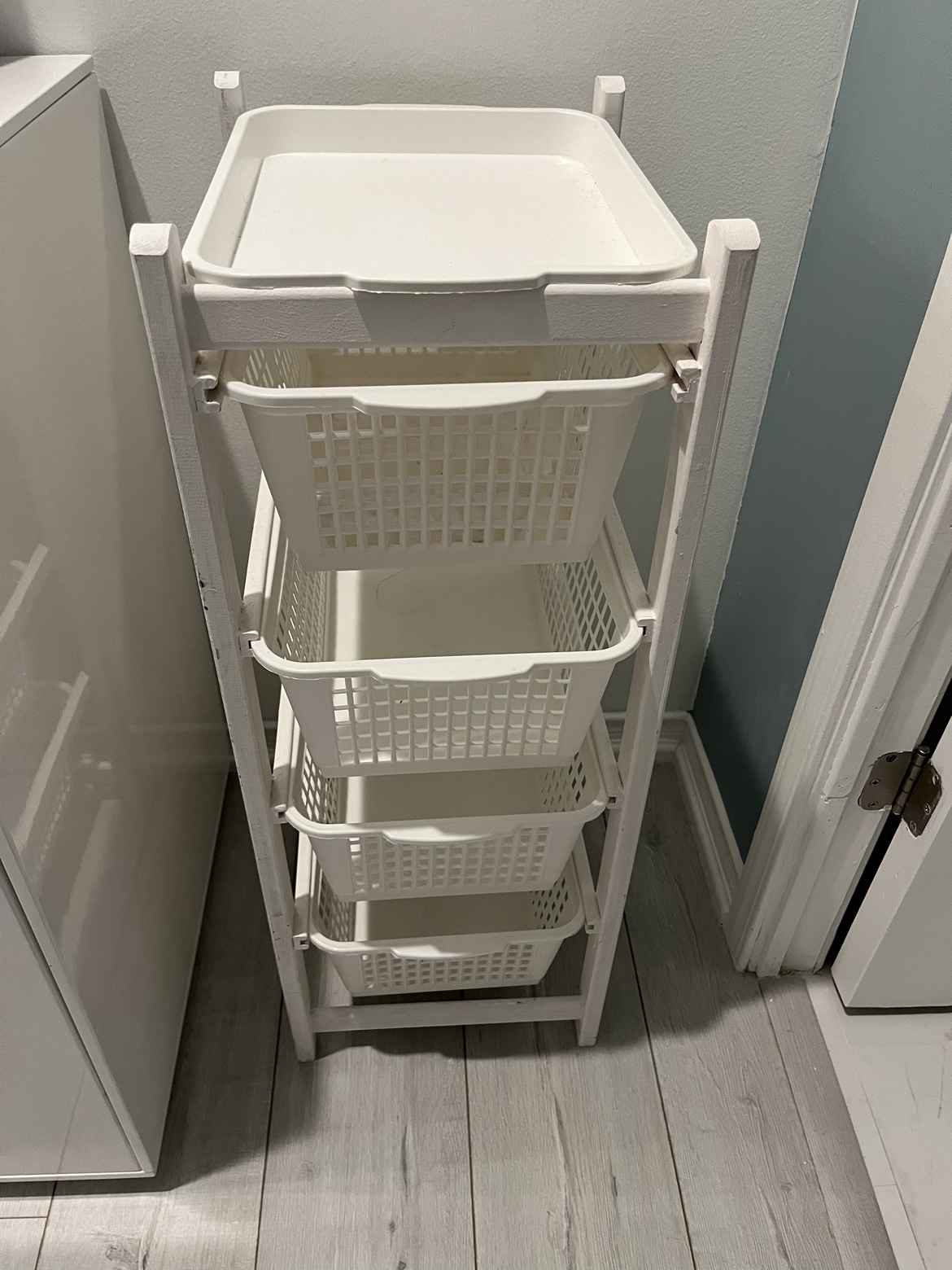 Storage wood stand with pull out thumbnail