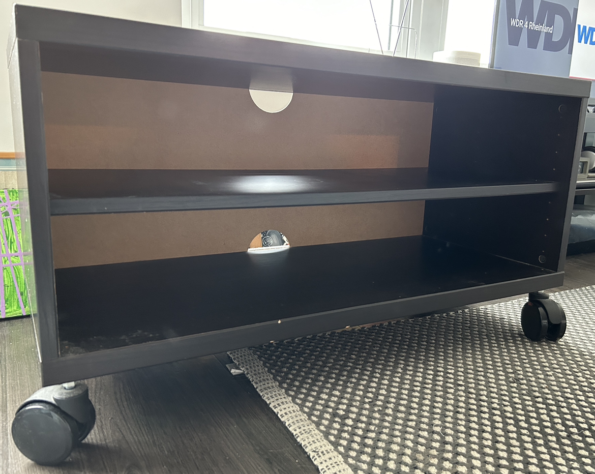 Ikea TV Stand with wheels, black - photo 2