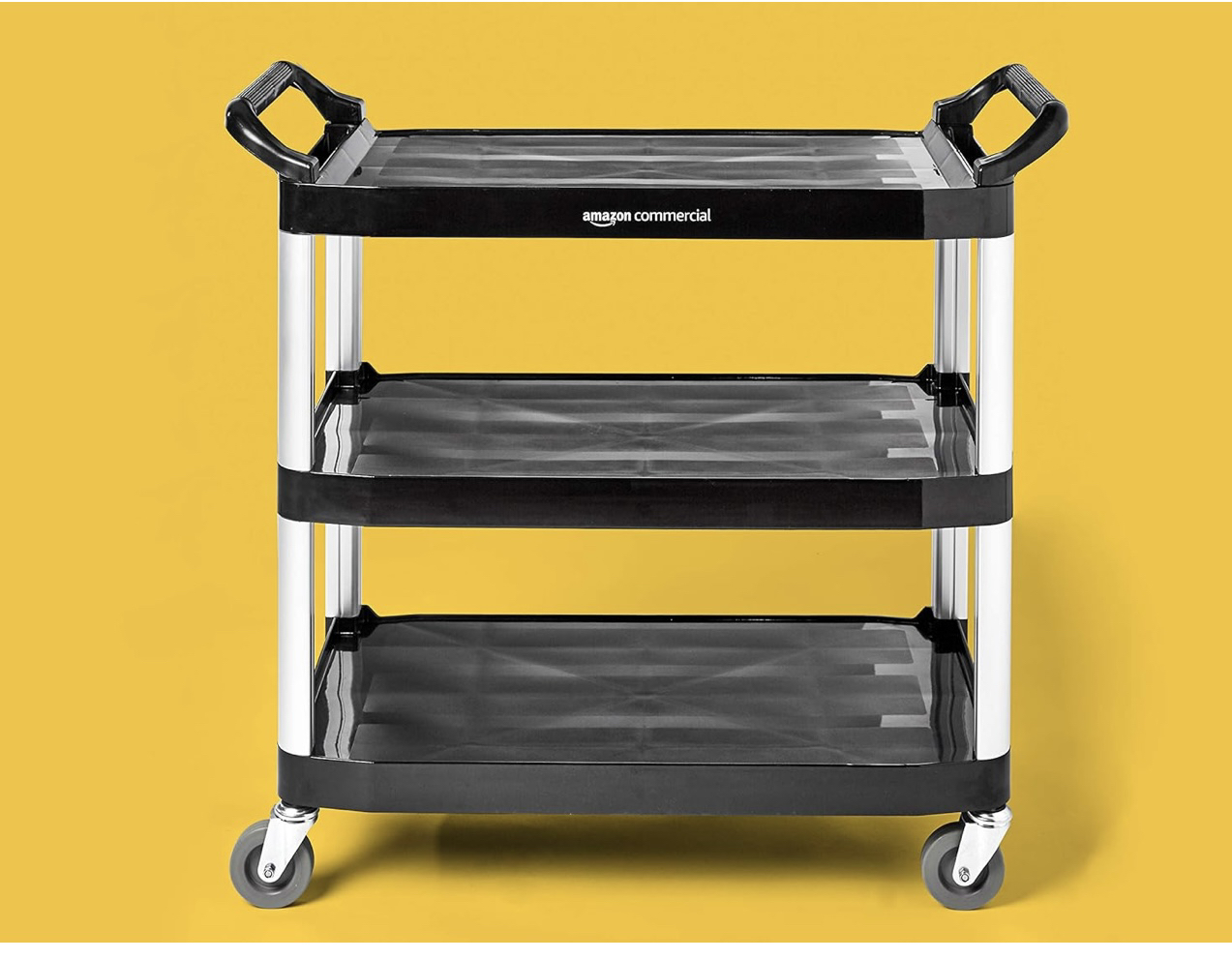 AmazonCommercial 3 Shelves Utility Cart with 400 lbs - photo 2
