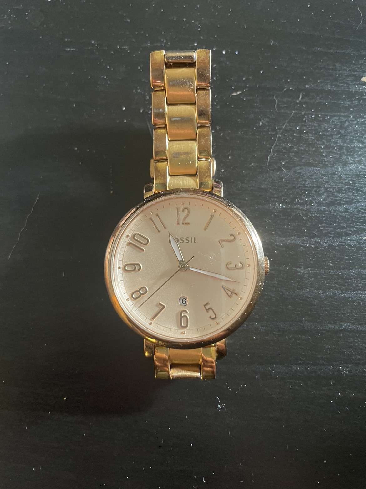 Gold stainless steel Fossil watch thumbnail