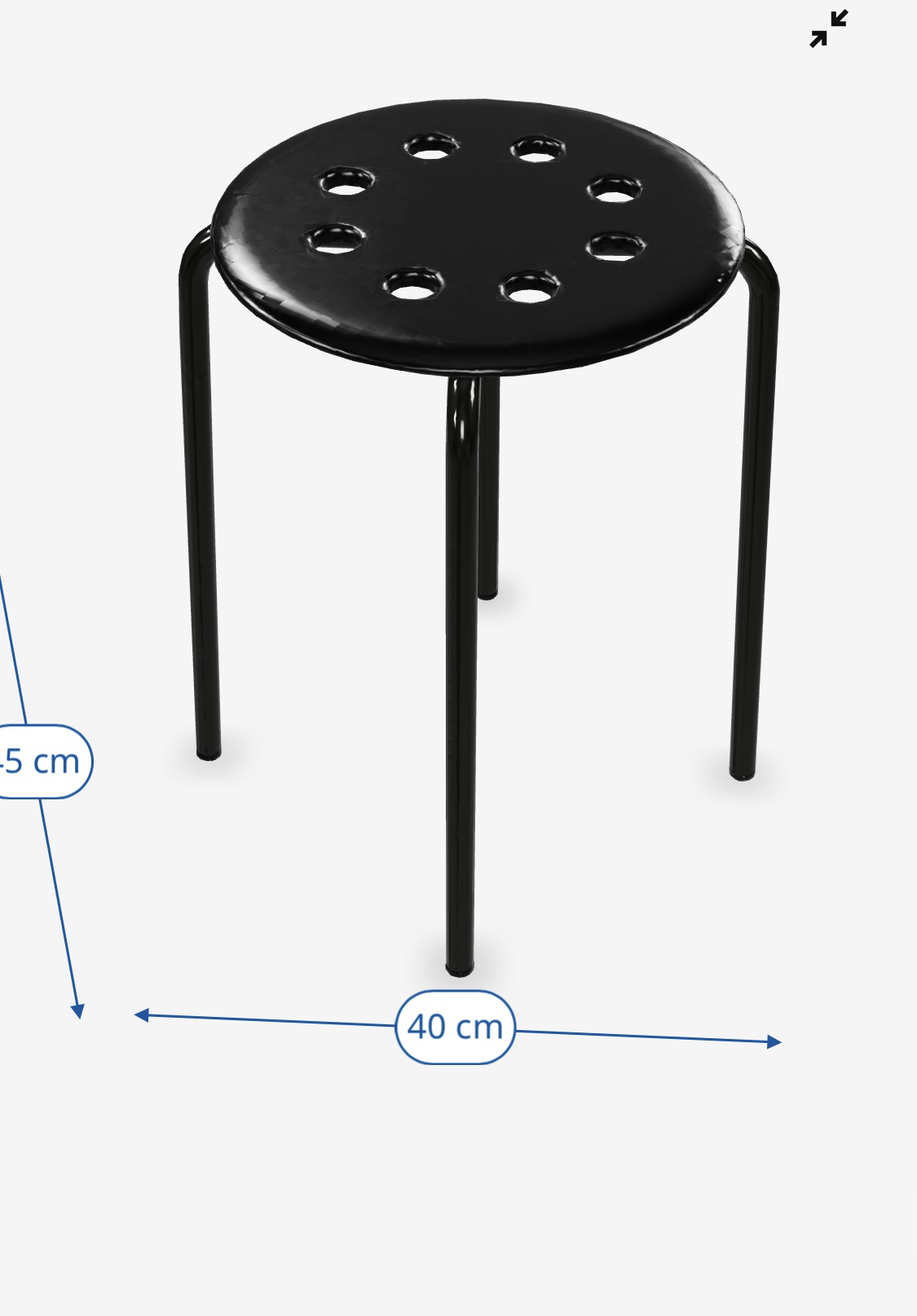 IKEA : Two Black Small Stools image indicator(5)