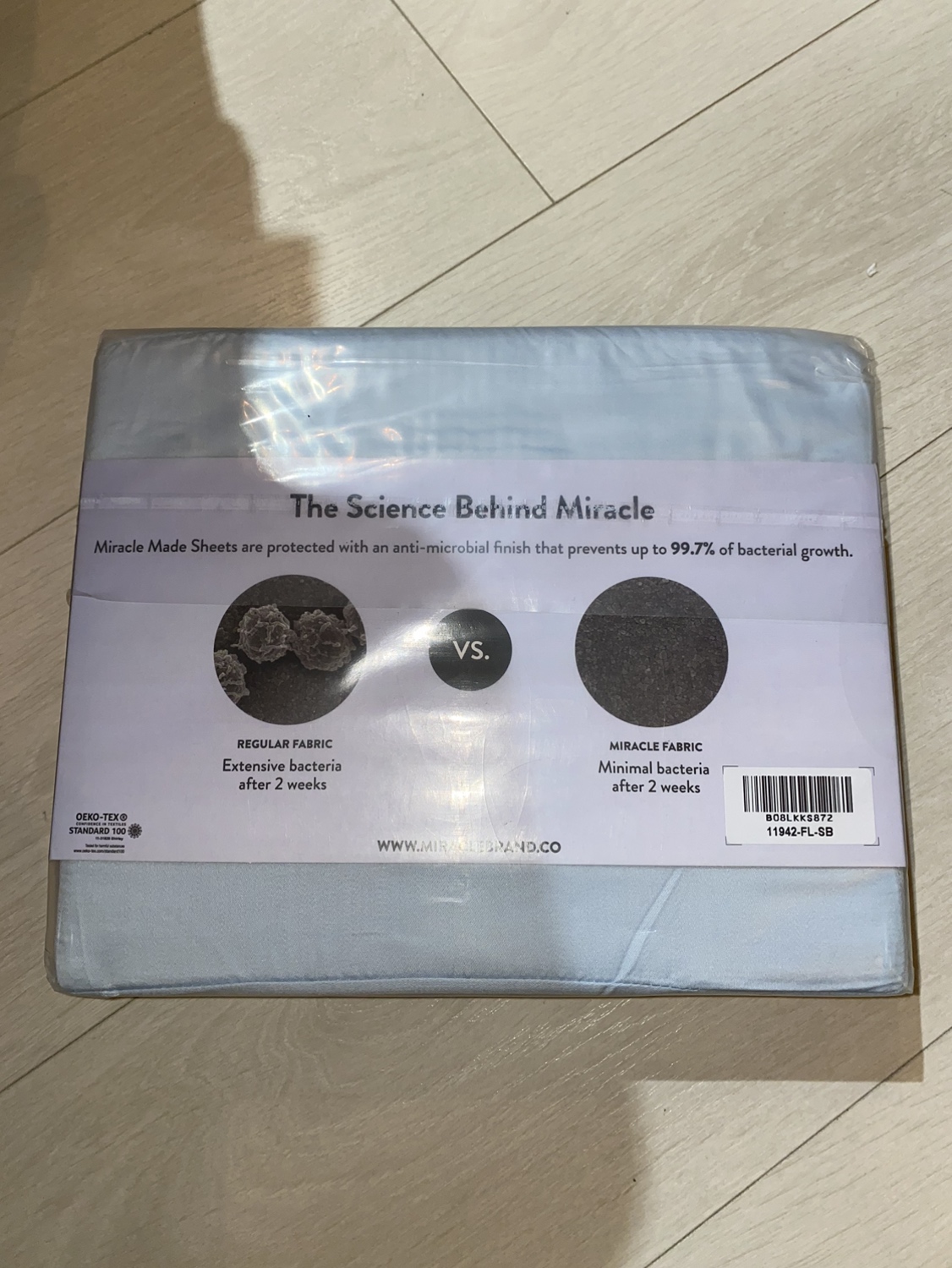 NEW Miracle Brand Silver Bed Sheets Sealed Full - photo 3