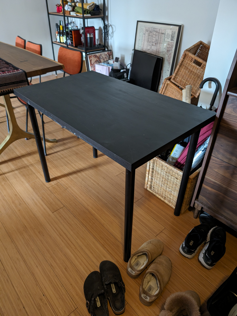 Ikea simple black desk