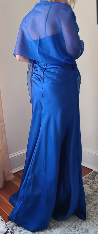 Blue long dress with shawl - available in size 2 and 8 - photo 4