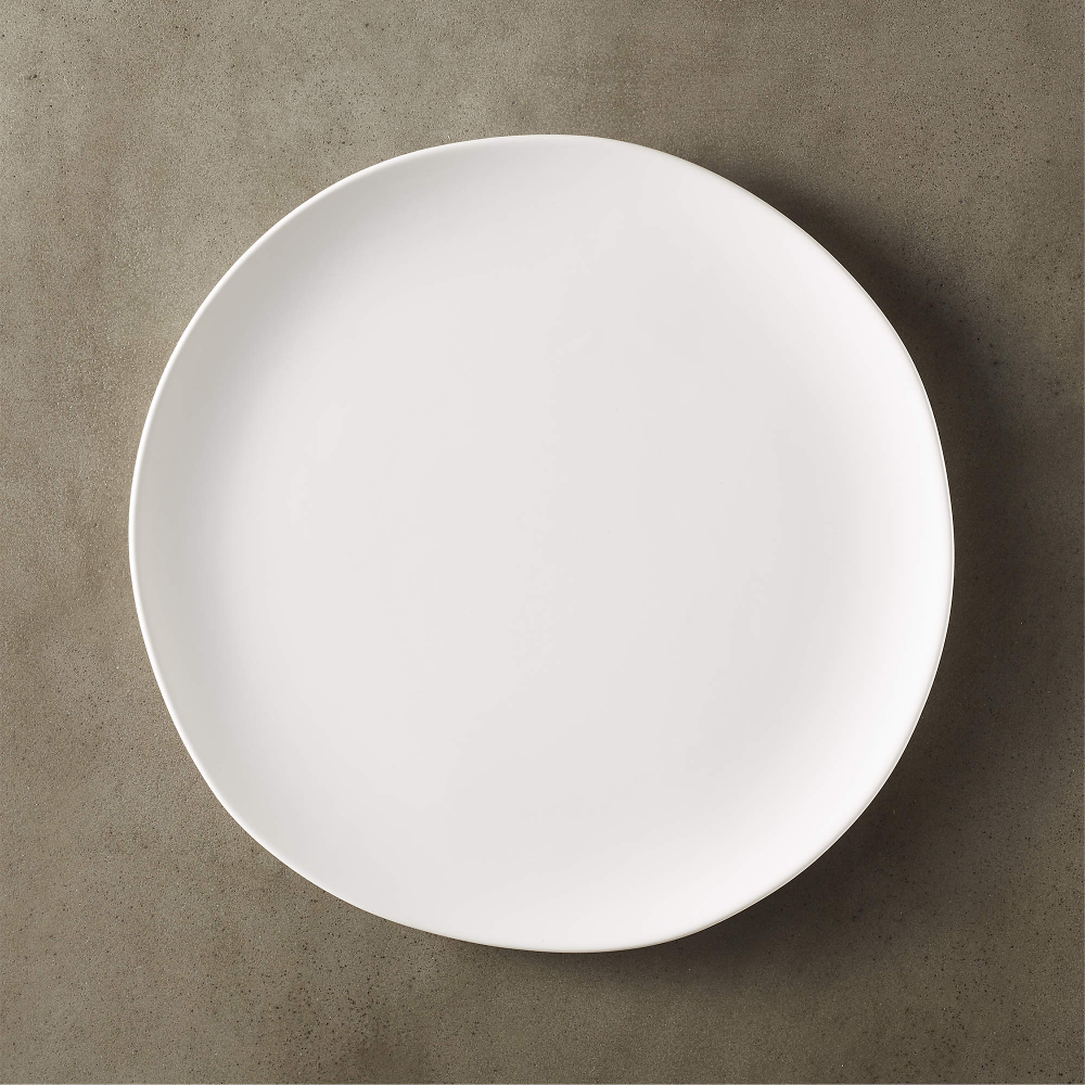 cb2 Crisp Matte White Dinner Plate x4 image indicator(2)
