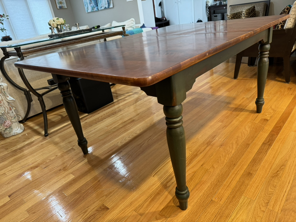 Solid wood dining room table and 8 chairs - photo 5