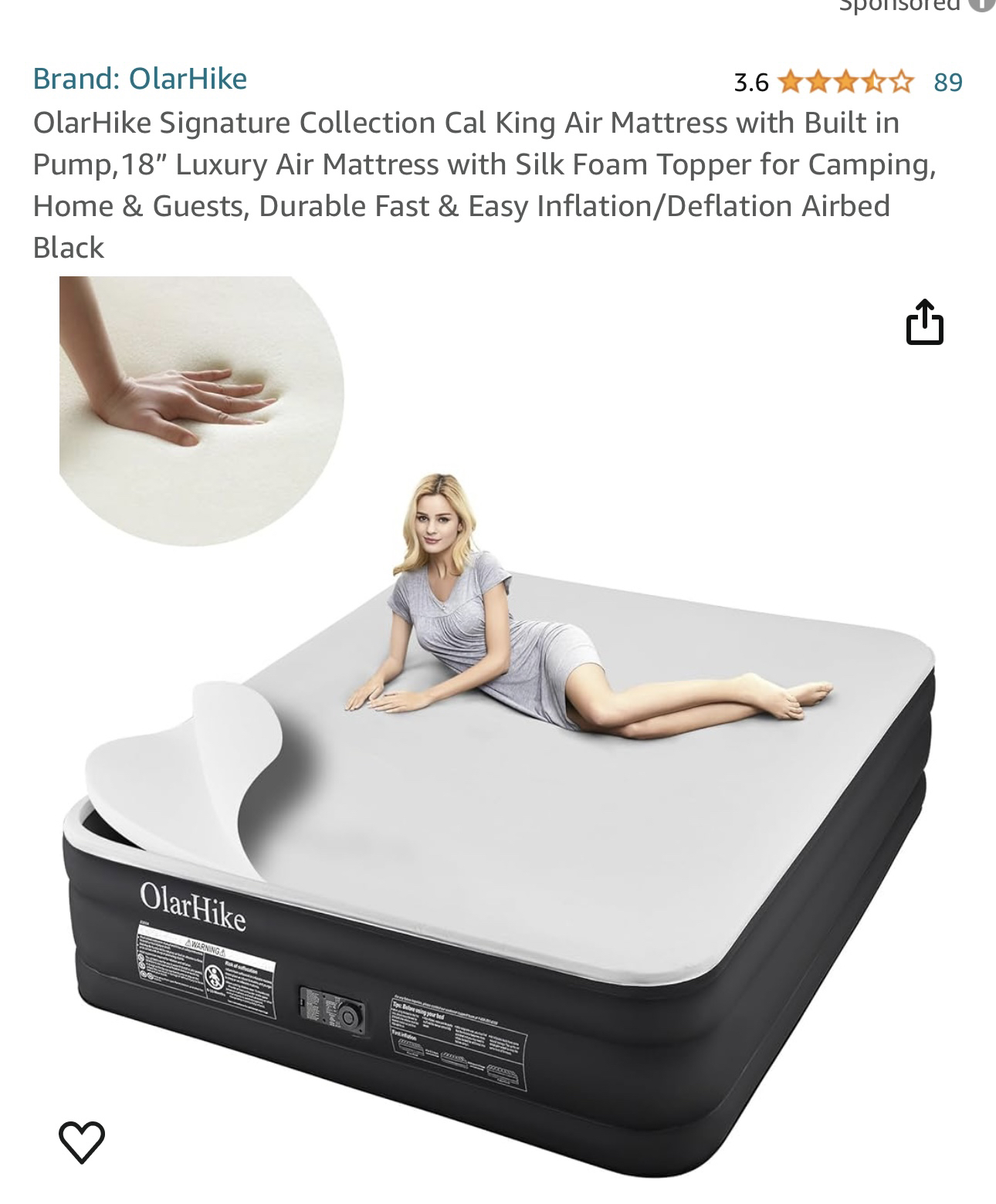 Brand: OlarHike Air Mattress