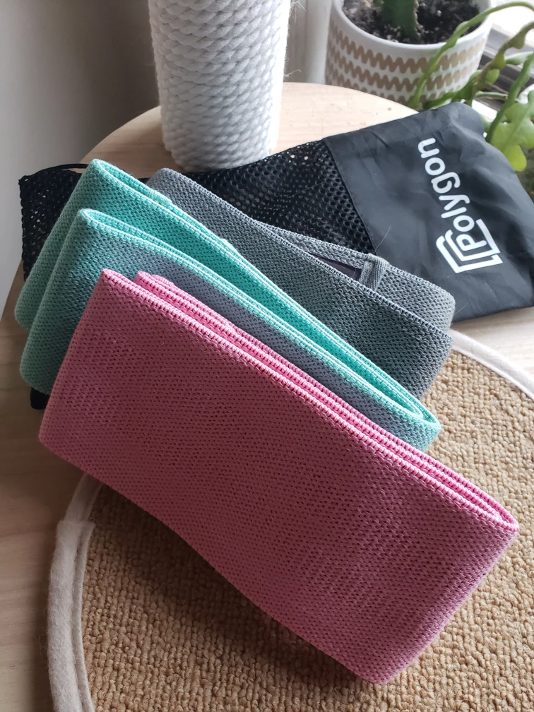 Set of 3 exercise resistance bands thumbnail