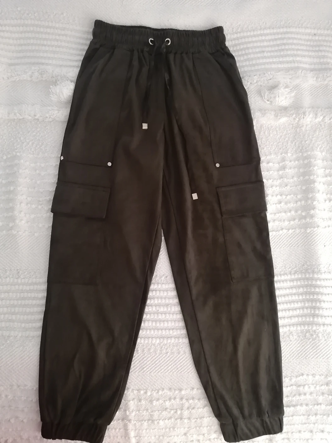 Zara Faux Suede Cargo Pants/joggers