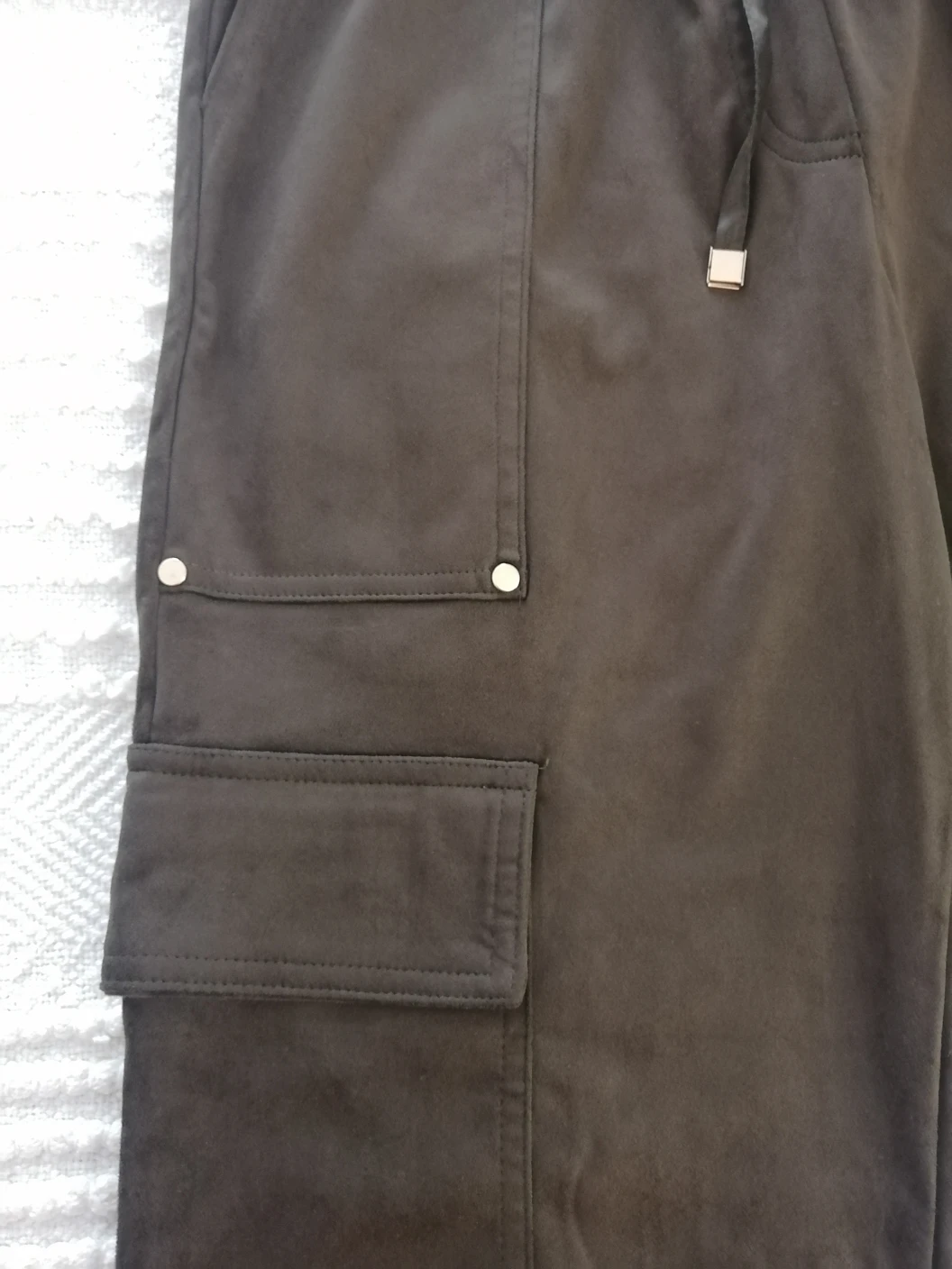 Zara Faux Suede Cargo Pants/joggers - photo 2