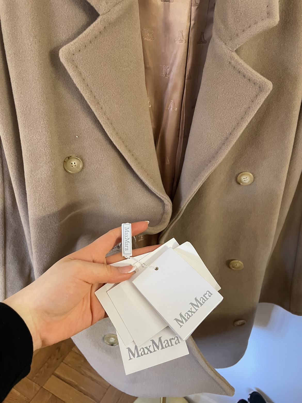 Max mara brown tan teddy wool coat - photo 2