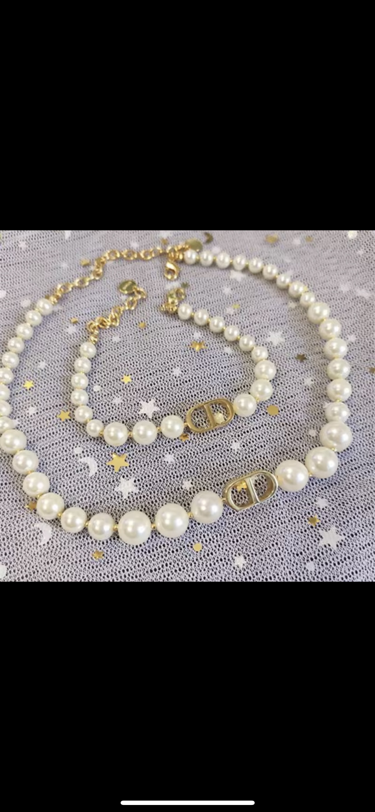 CD inspired Accessories (Pearl necklace and Bracelet) thumbnail