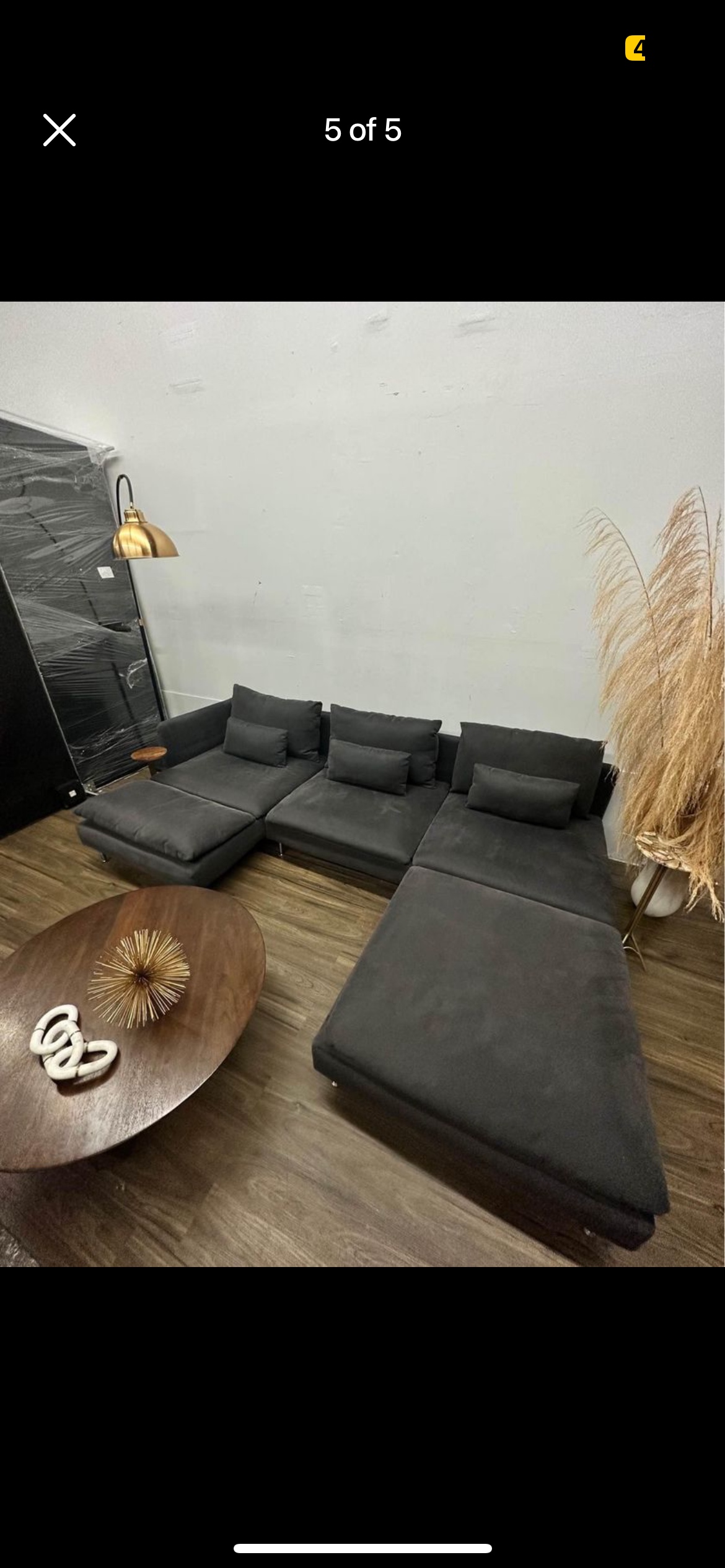 3 piece sectional sofa in Charcoal Grey - photo 5
