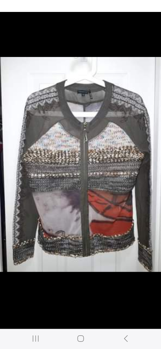 Srunning Statement Sweater / Jacket by Tricotto #M 🩶🤎💙🧡 thumbnail