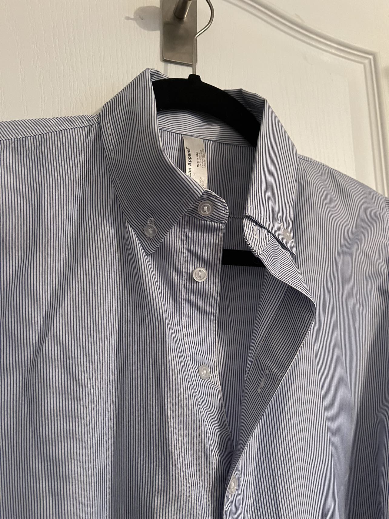 American Apparel Pinstripe Extralong Blouse image indicator(3)