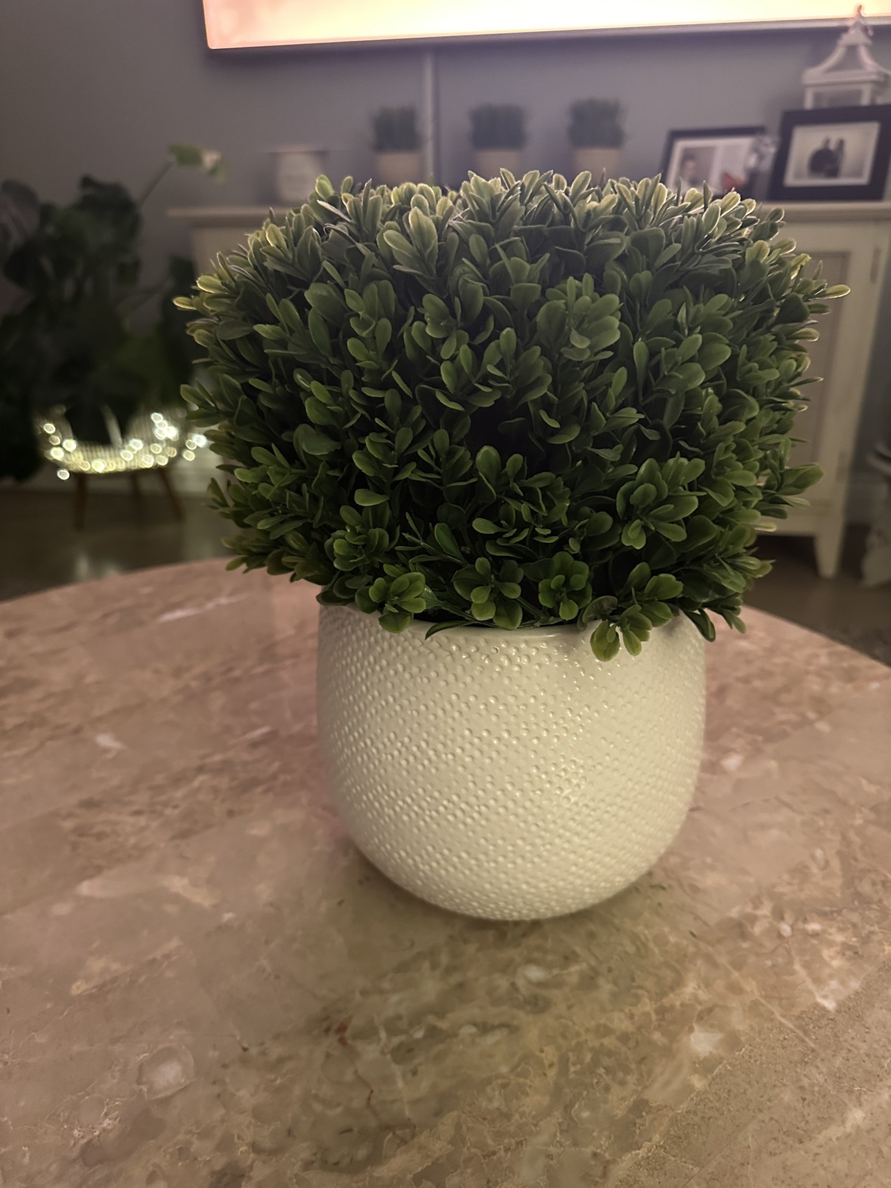 Faux plant decor vase