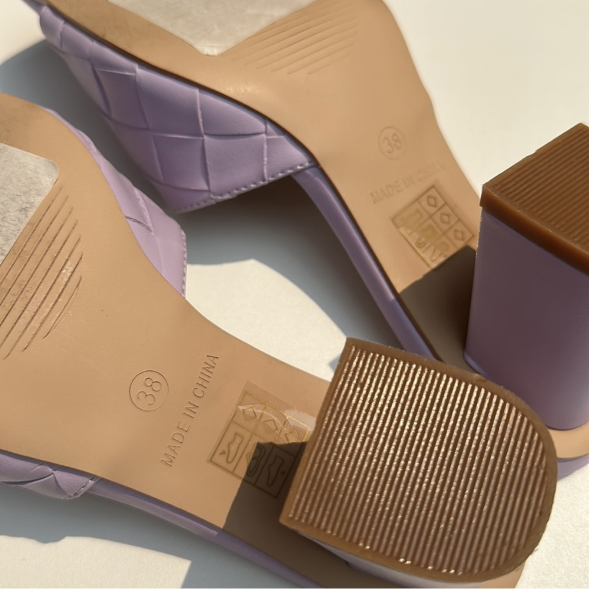 Raid Purple Albie Woven Slip-On Block Heel Sandals - photo 4