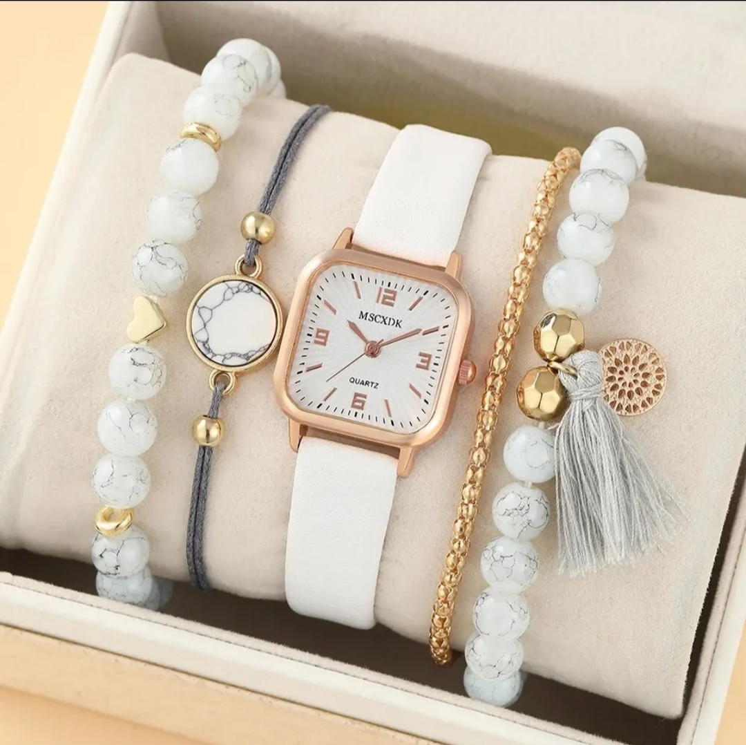 Women's Watch and Bracelet Set (5 Pc's) thumbnail
