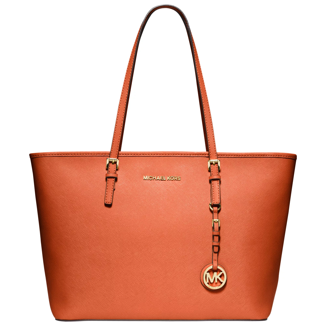 MK Michael kors orange tote bag thumbnail