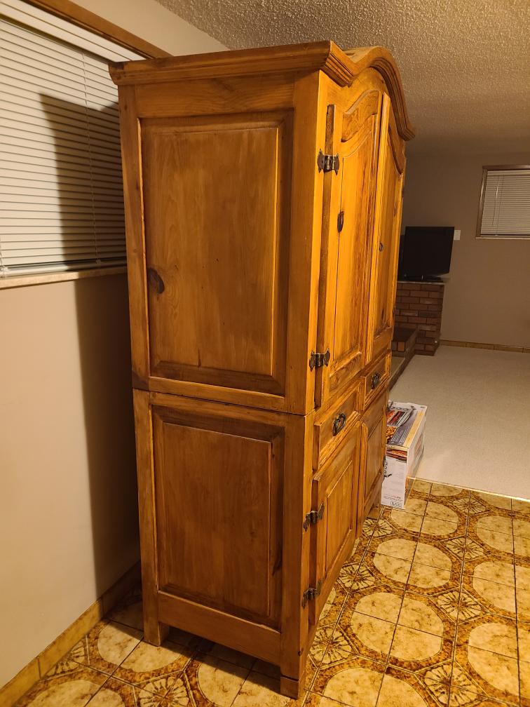 Mexican southwest style rustic wood dresser Armoire- excellent image indicator(2)