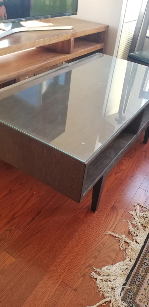 IKEA Glass Top Coffee Table / TV Stand in very good condition - photo 5