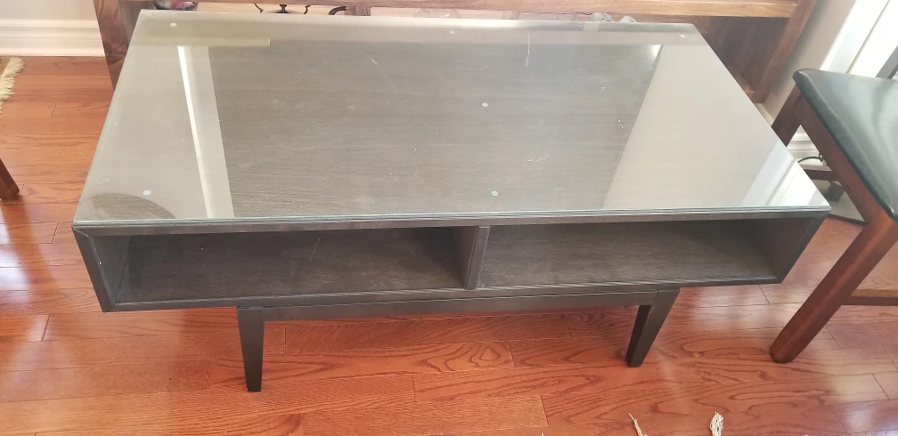 IKEA Glass Top Coffee Table / TV Stand in very good condition - photo 2