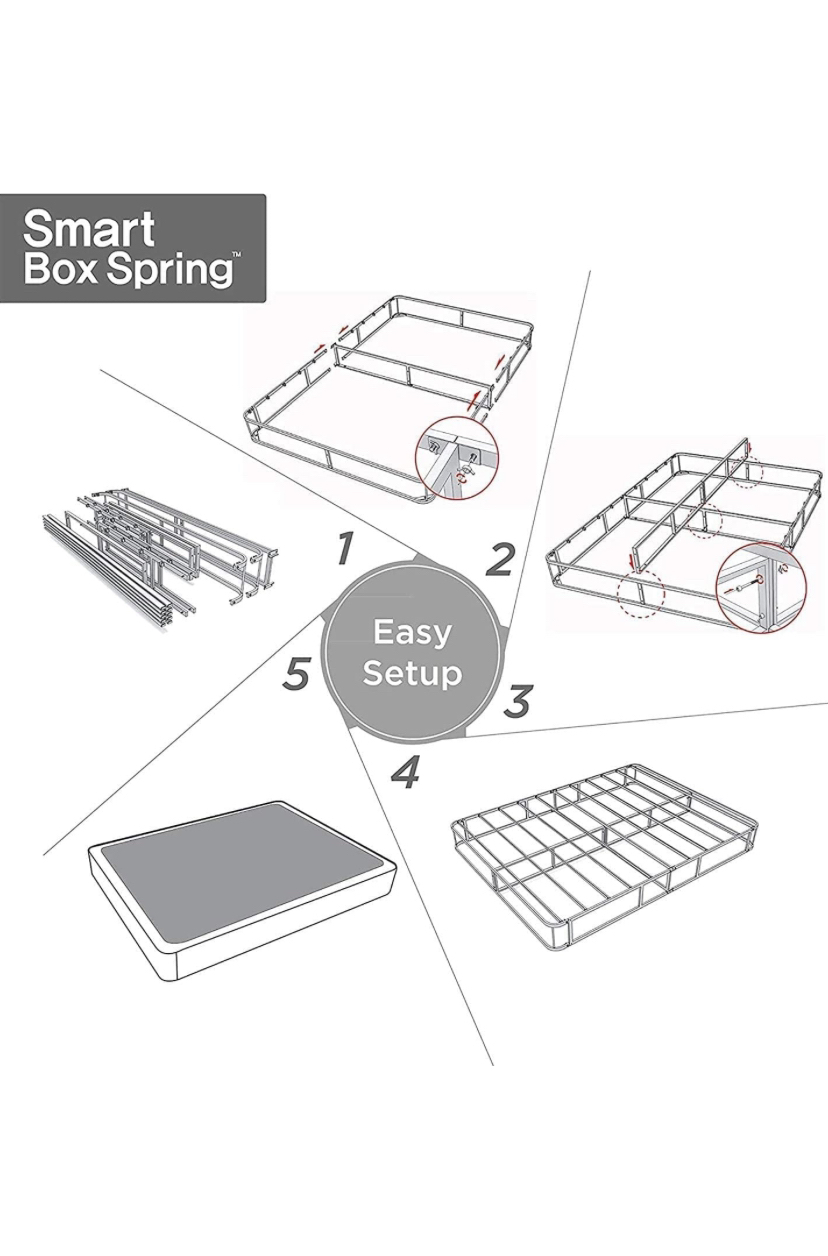 9 Inch Metal Smart Box Spring /  / Strong Metal Frame , King - photo 3