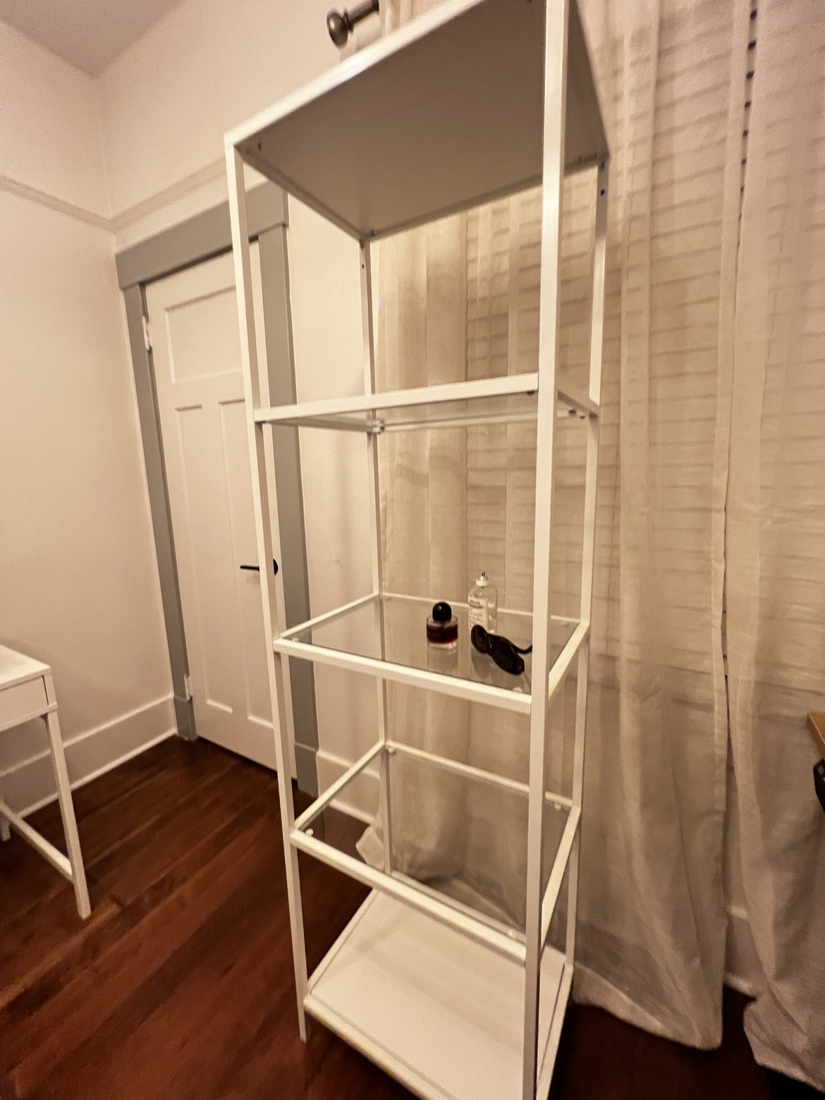 IKEA white display glass shelf - photo 2