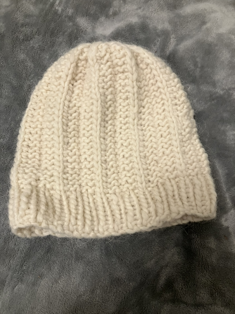 Handmade 100% Wool Cream Hat