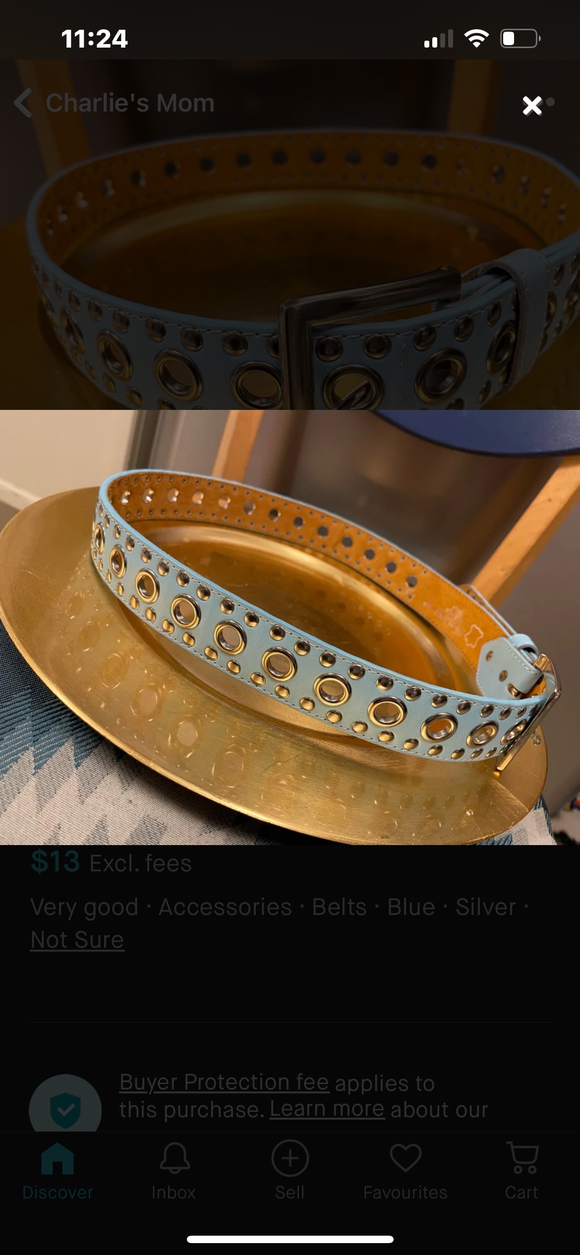 ✨✨Sky Blue Ladies Leather Belt image indicator(5)