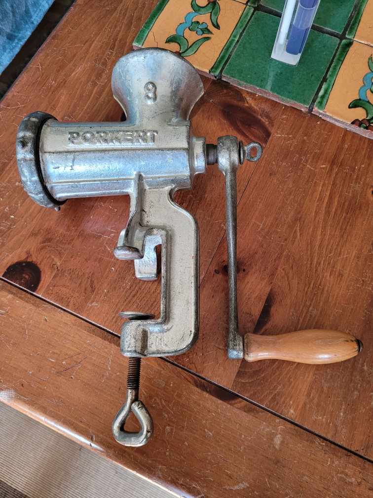 Vintage  Porkert #8 Metal Meat Grinder, made in Czechoslovakia - photo 3