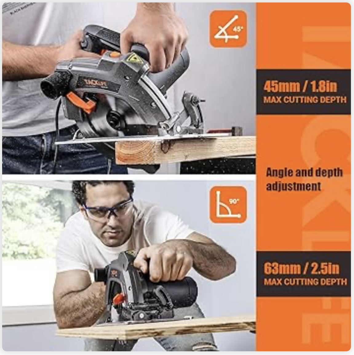 TACKLIFE Advanced Circular Saw With Aluminum Base - photo 4