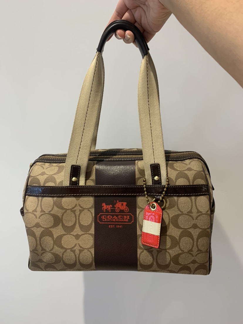 🏈 Excellent Condition Authentic Coach Heritage Satchel Bag 🏈 thumbnail