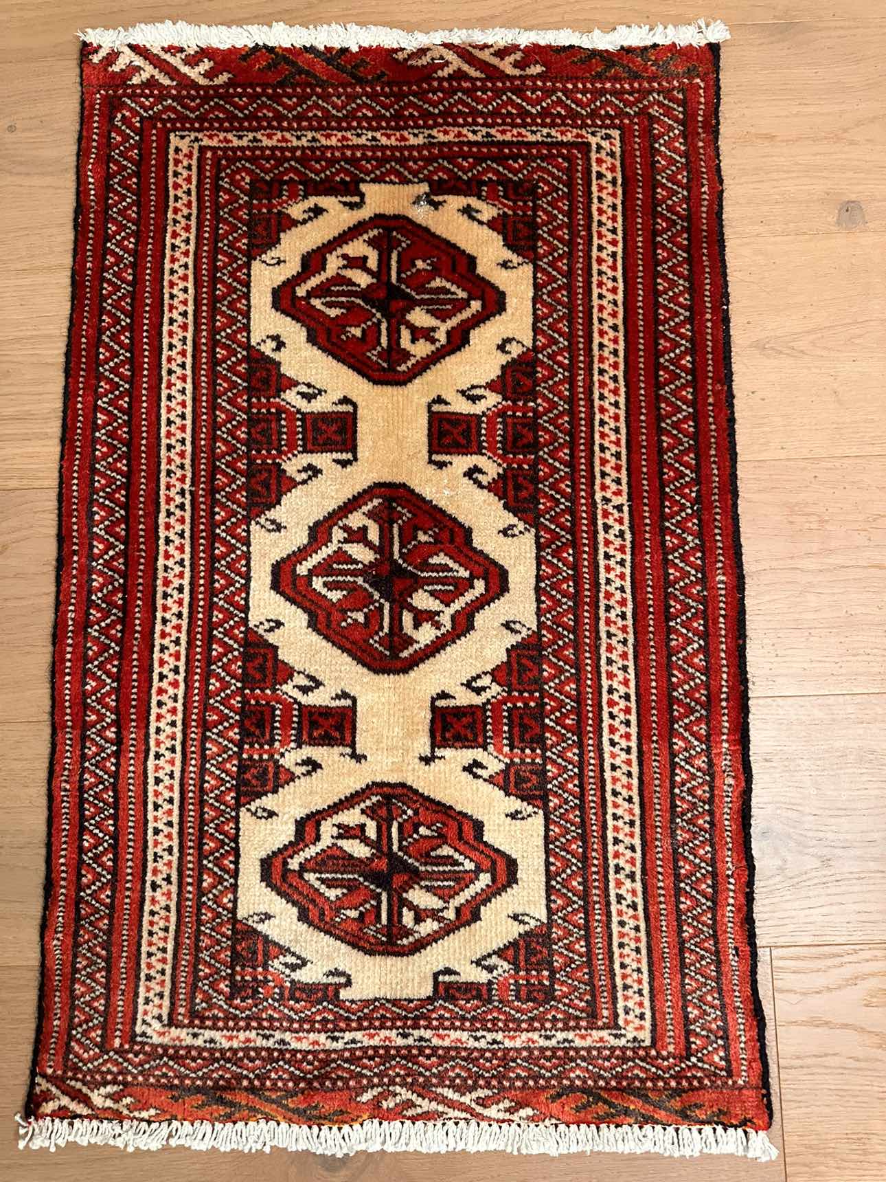 2'x3' Vintage Handmade Persian Torkaman Rug