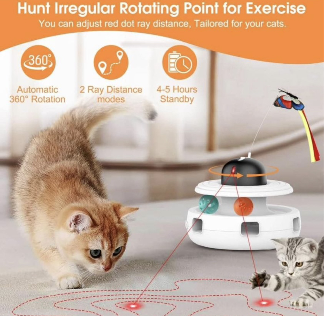 5 in 1 Cat Toys interactive for Indoor Cats - photo 5