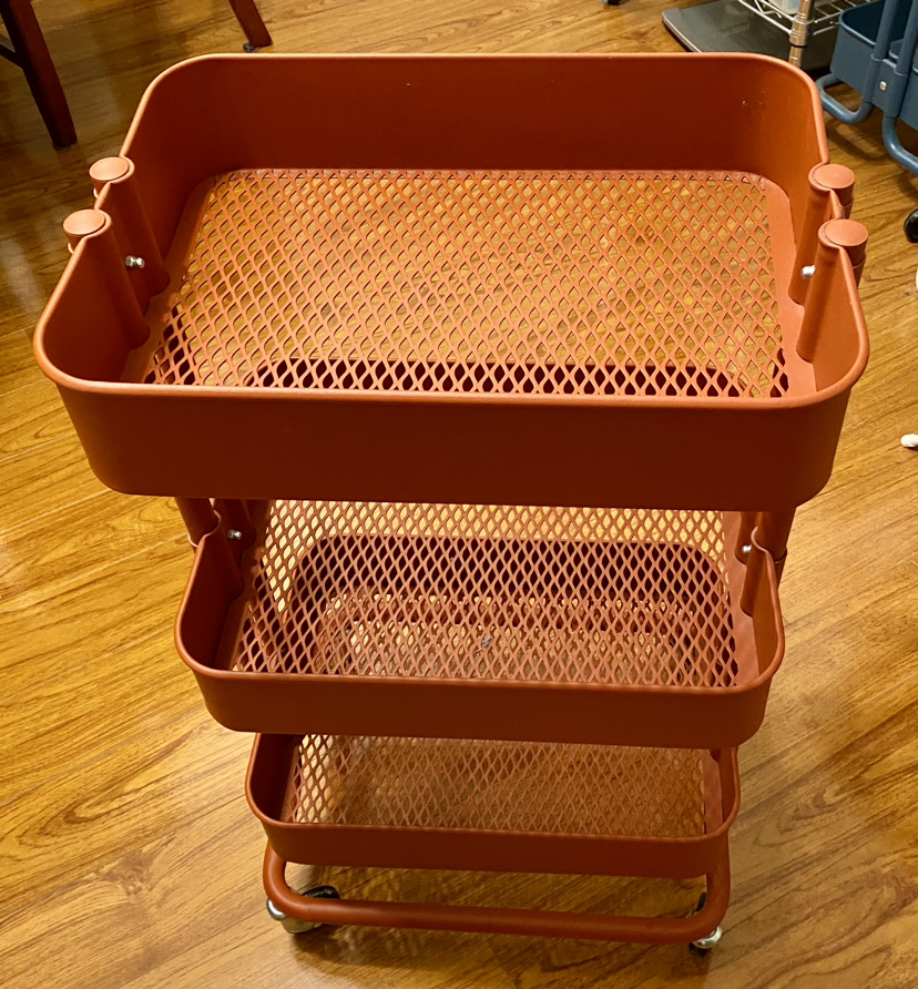 Metal Rolling Raskog Utility Cart red color,  from IKEA