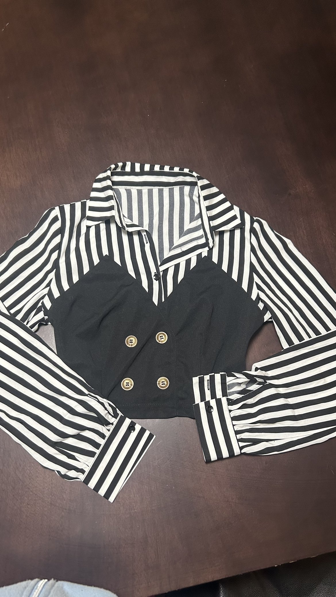 Two Cropped Long Sleeve Tops thumbnail