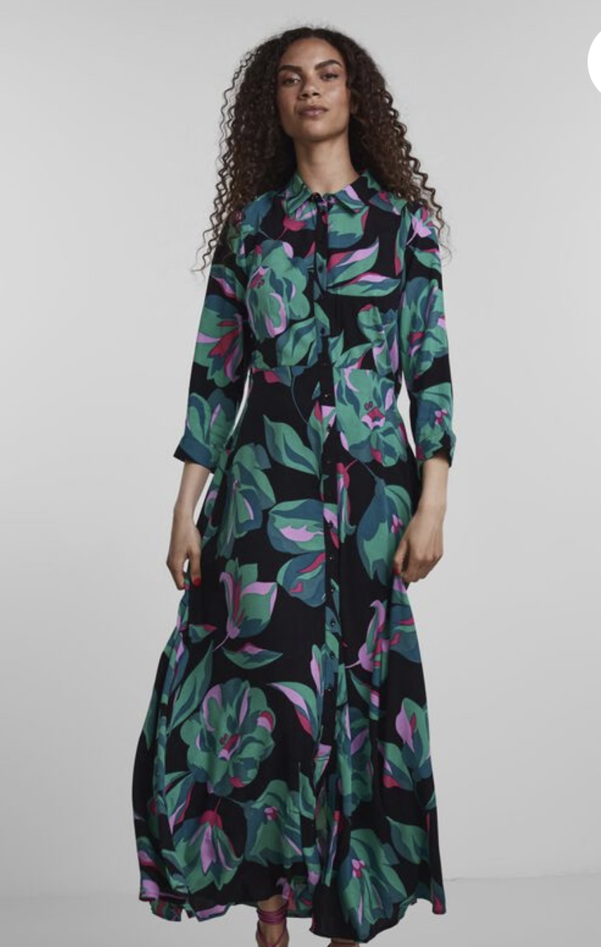 Y.A.S. Savanna Long printed Dress Long sleeve shirt dress thumbnail