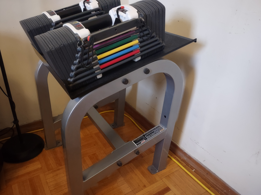 POWERBLOCK (5-90 lbs) Dumbbells, Stage 1, 2, 3 + Stand image indicator(2)