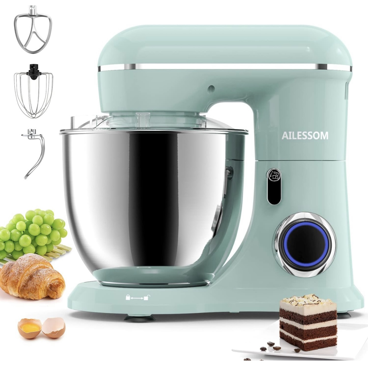 AILESSOM 3-IN-1 Electric Stand Mixer, 660W 10-Speed ,6.5QT - photo 3