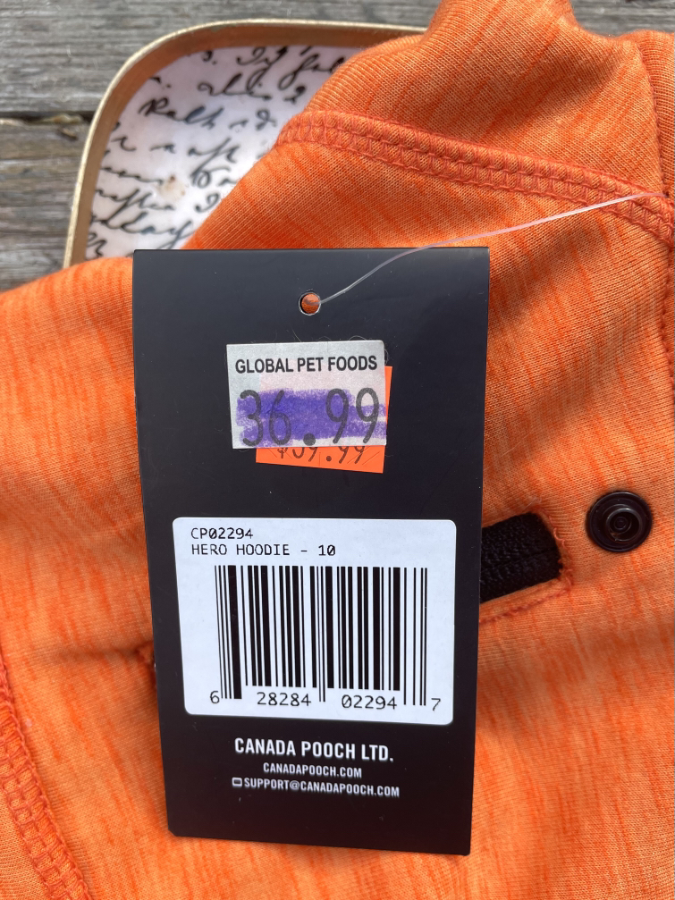 Canada Pooch (XS) orange  dog coat/hoodie #Freecycle image indicator(3)