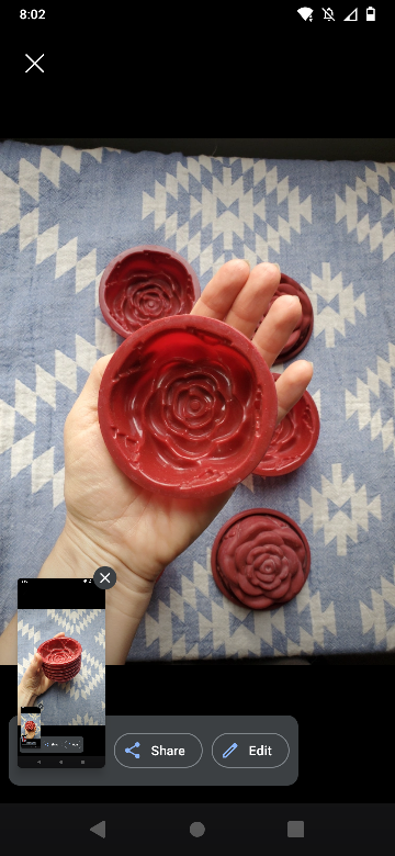 Rose shaped moulds or ice cube trays. Silicon 🥕 image indicator(4)