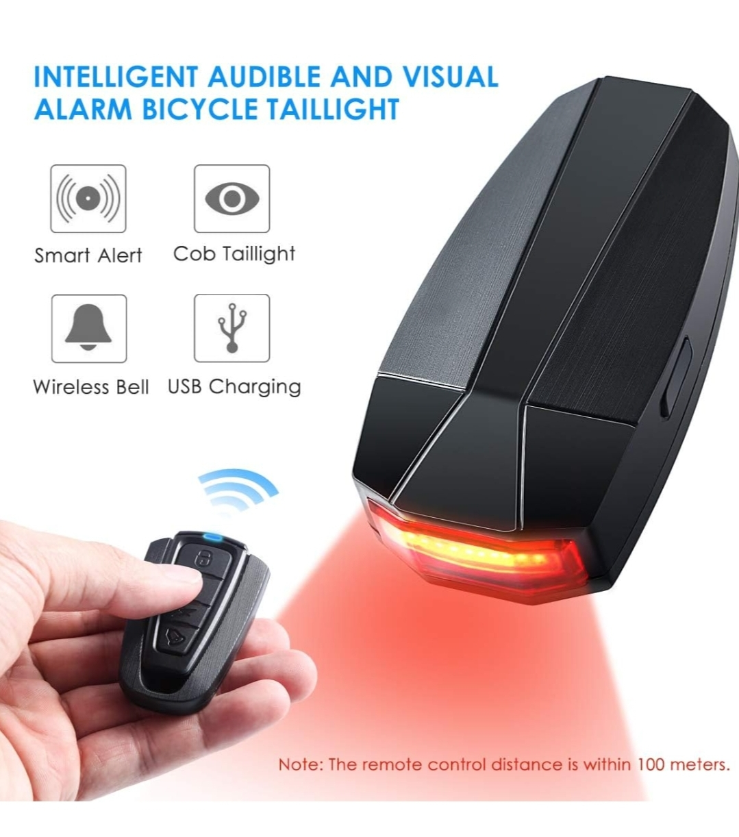 Bike Tail Signal Lights A6 4-in-1 Bicycle Bike Security Lock image indicator(2)