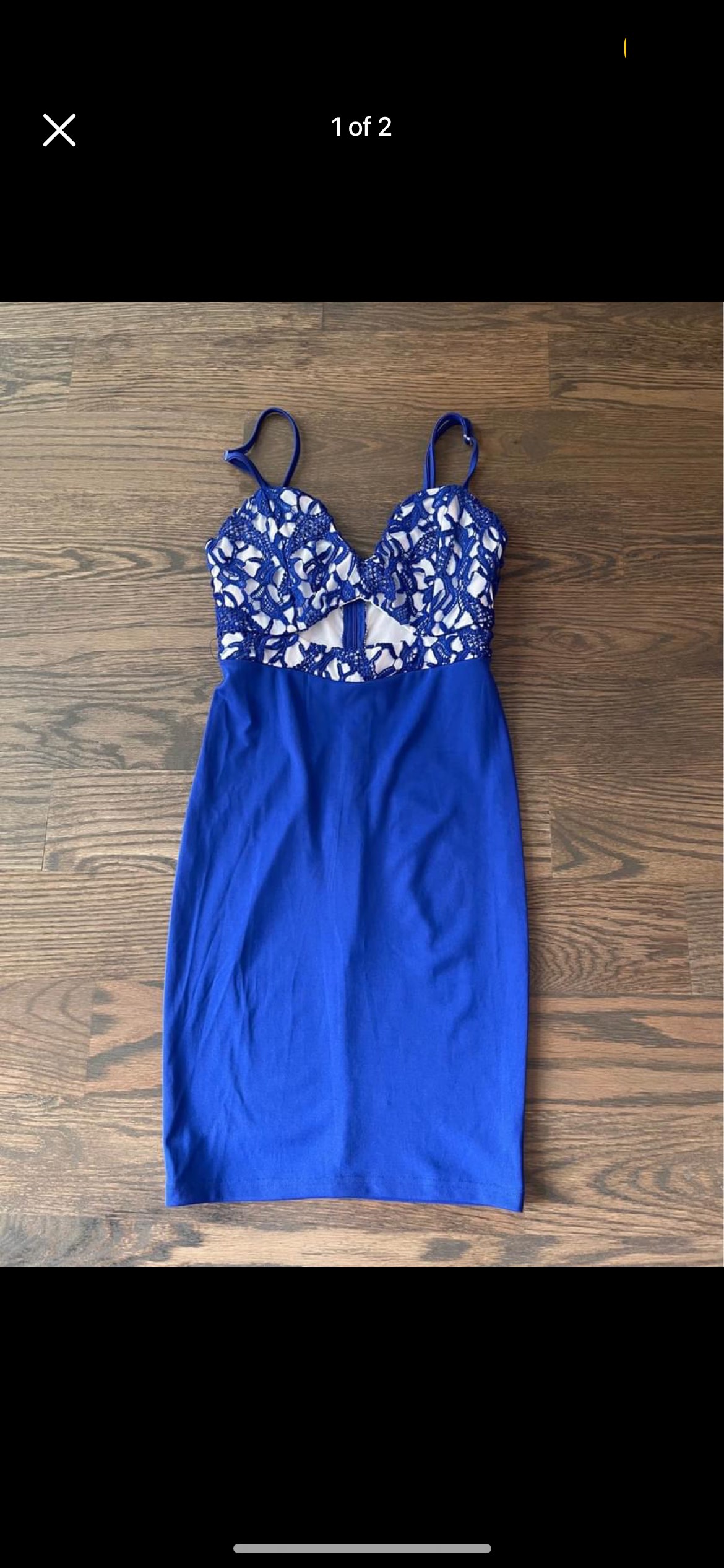 Blue lace dress NEW small - photo 2