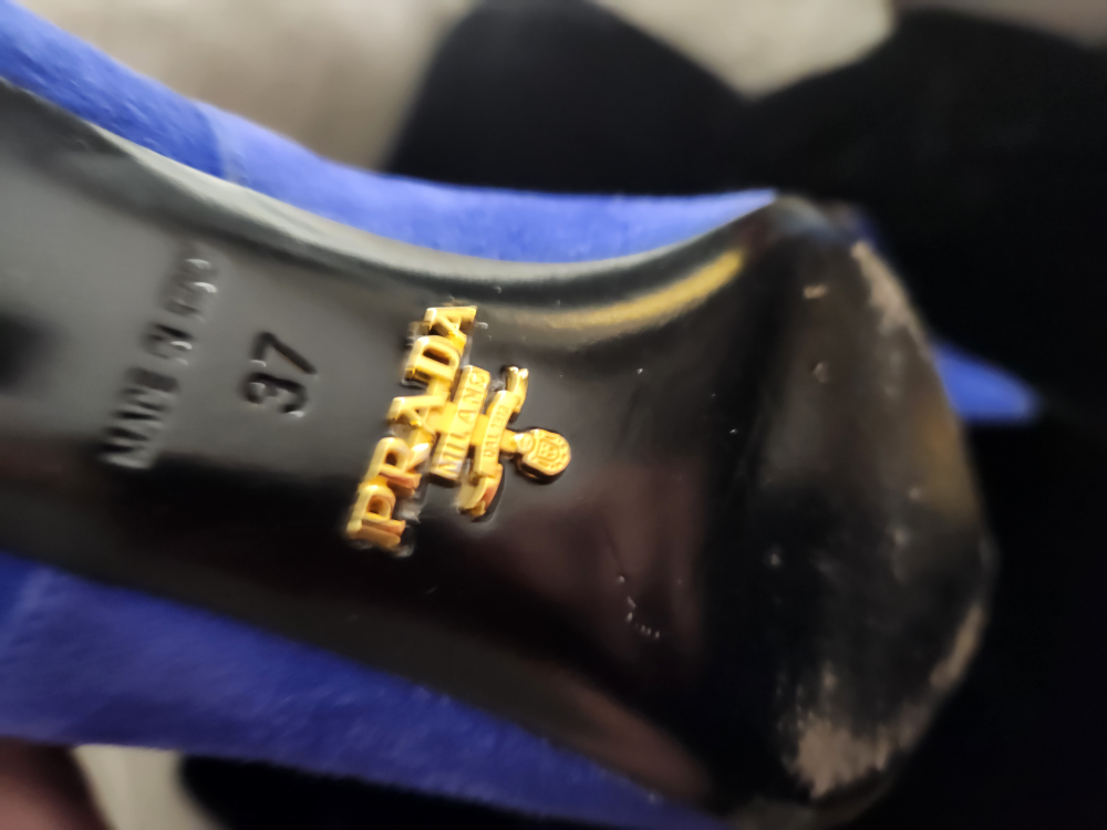 Prada blue suede leather half boots image indicator(4)