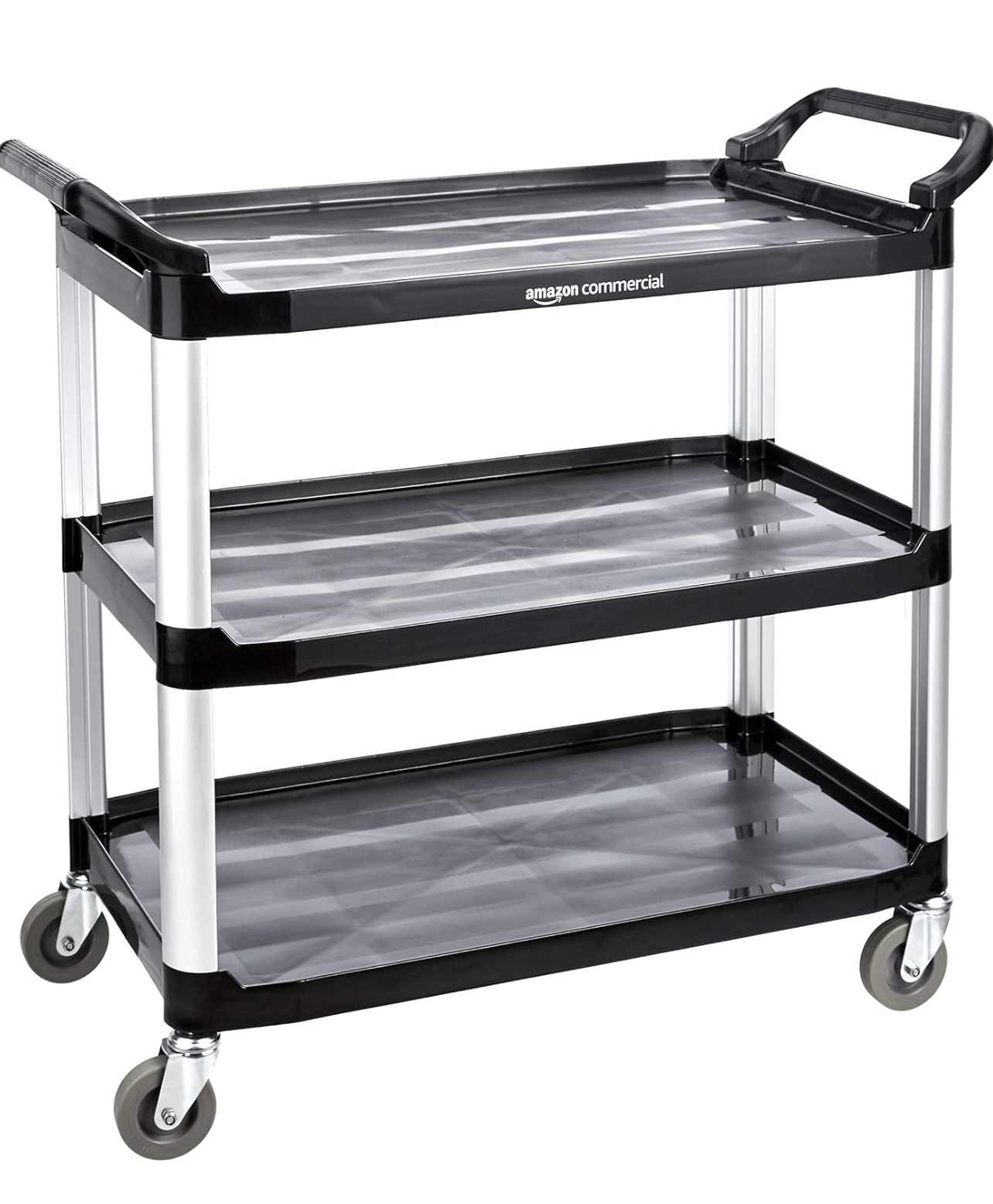 AmazonCommercial 3 Shelves Utility Cart with 400 lbs
