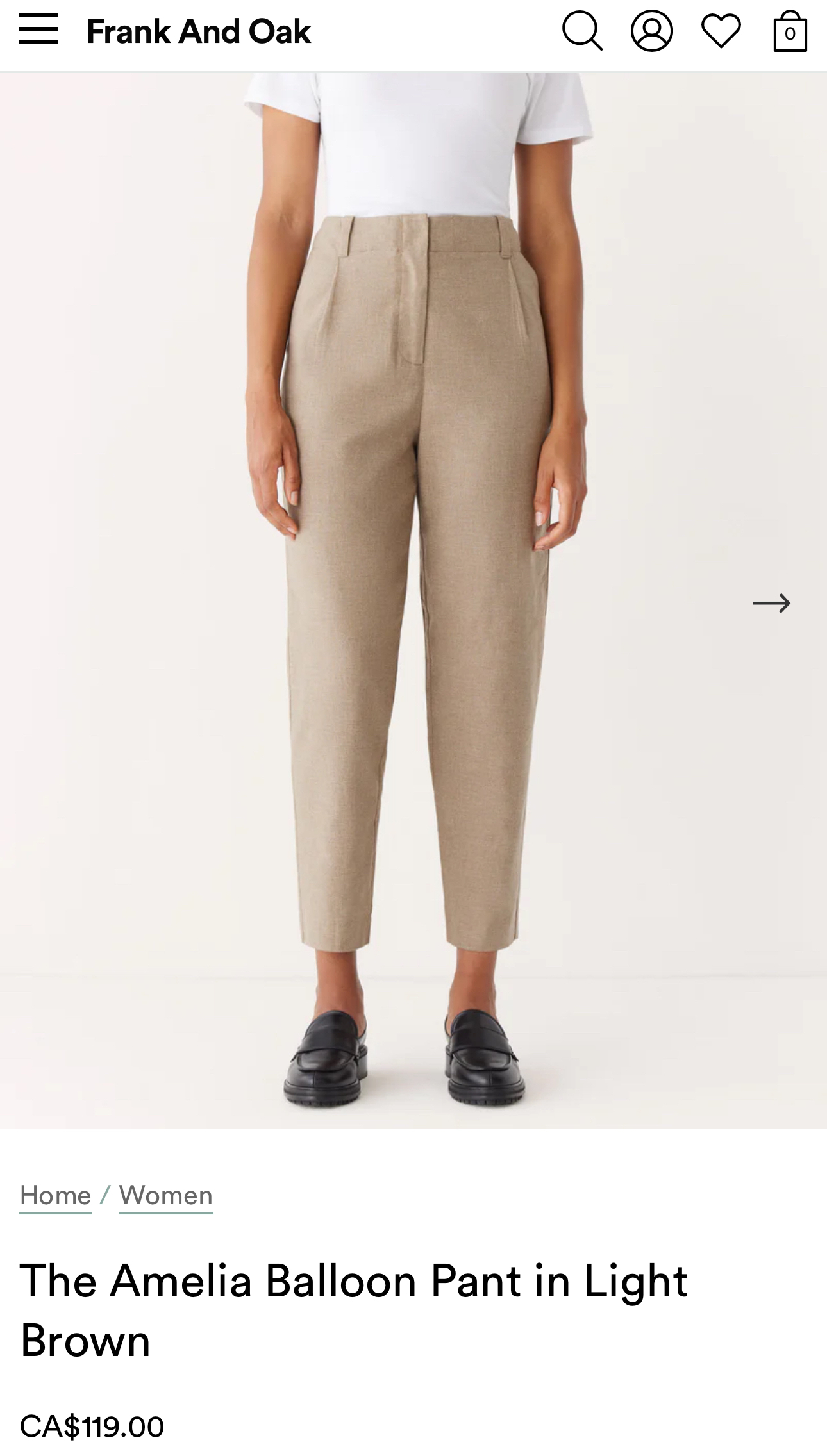 Frank and Oak Organic Cotton/Linen Pants Size 0 thumbnail
